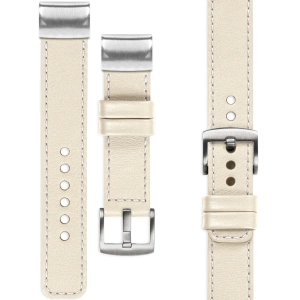 moVear Prestige C1 Leather strap for Garmin QuickFit 22mm (Fenix / Forerunner / Epix / Instinct / Enduro / Quatix / MARQ - 47/45mm) Nude, Nude stitching [sizes XS-XXL and buckle to choose from]