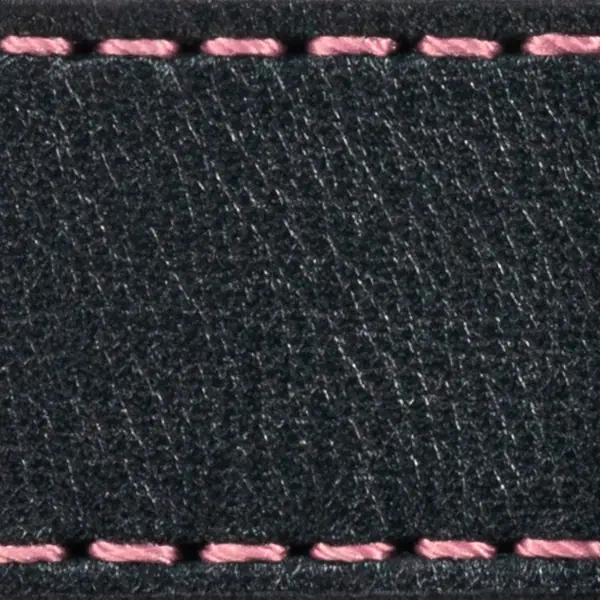 Gurt C1 21mm | Schwarz / Rosa Thread | Lederteile ohne Schnalle