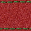 Strap C1 18mm | Scarlet red / Green thread | Leather parts without buckle