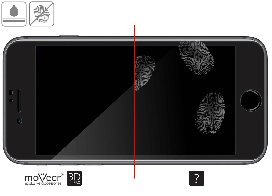 2 Stk. | moVear GLASS mSHIELD 3D PRO für Apple iPhone 8 / 7 (4.7") (Vollbildschutz)