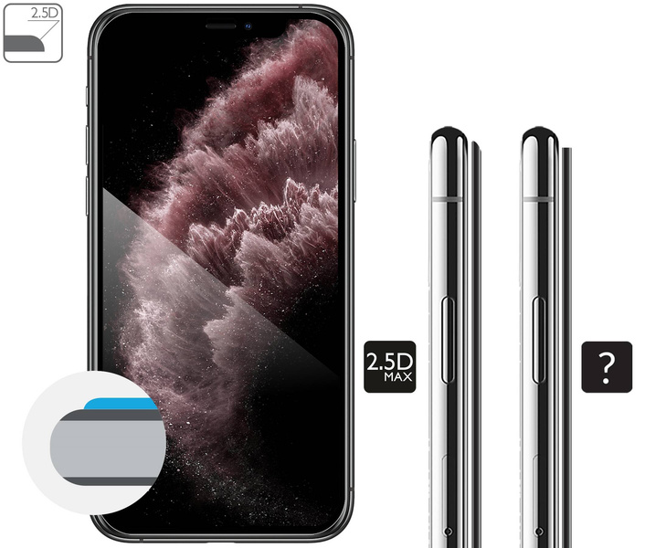 2 Stk. | moVear GLASS mSHIELD 2.5D MAX für Apple iPhone 11 Pro Max / Xs Max (6.5") (Handyhülle freundlich)