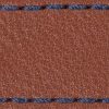 Watch strap pad W1 20mm | Brown / Navy blue thread