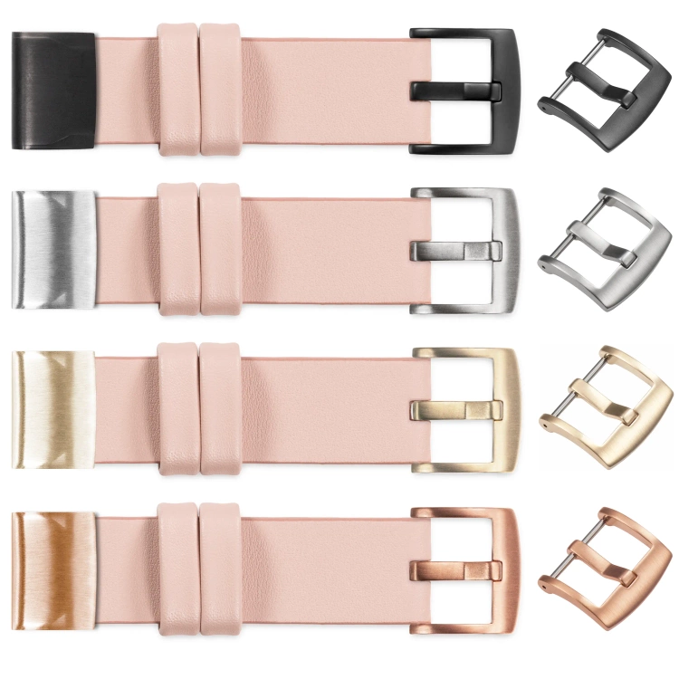 moVear Prestige S1 Leather strap for Garmin QuickFit 20mm (Fenix / Instinct - 43/42/40mm) Flesh pink [sizes XS-XXL and buckle to choose from]