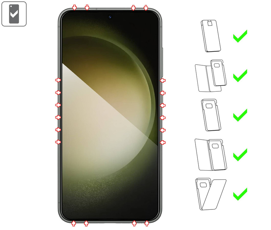 2 Stk. | moVear GLASS mSHIELD 2.5D MAX für Samsung Galaxy S23+ (Plus) (6.6") (Handyhülle freundlich)