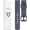 moVear Prestige C1 26mm Uhrenarmband aus Leder | Stahlgrau, Stahlgrau Nähte [Größen XS-XXL und Schnalle zur Auswahl]