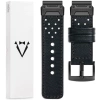 moVear Prestige R3X Lederarmband für Garmin QuickFit 26mm (Fenix / Epix / Quatix / Tactix / Enduro - 51mm) Schwarz, Schwarz Nähte [Größen XS-XXL und Schnalle zur Auswahl]
