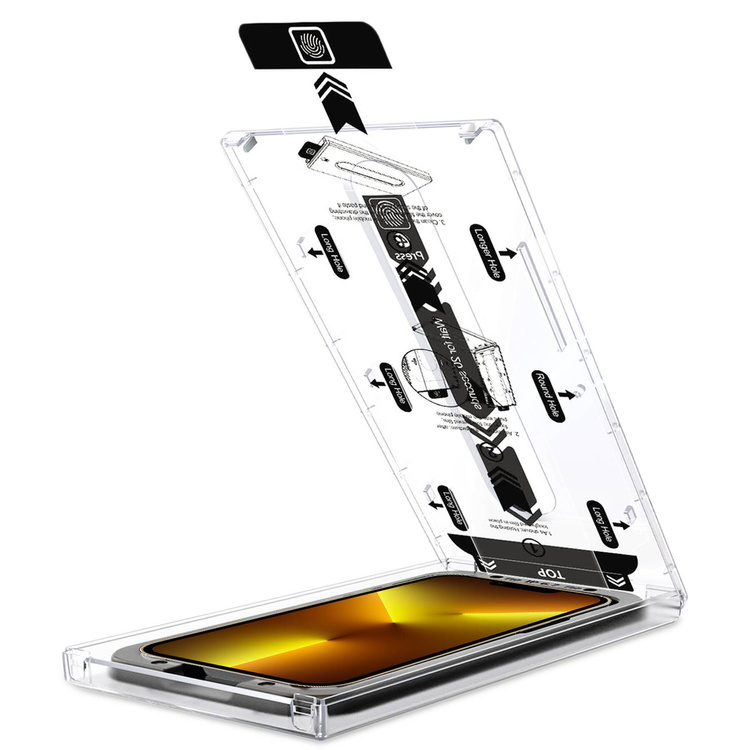 moVear mBOX GLASS mSHIELD 3D PRO for Apple iPhone 16e / 14 / 13 / 13 Pro (6.1") (easy installation)