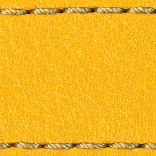 Strap C1 22mm | Yellow / Gold thread | Leather parts without buckle
