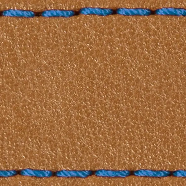 Strap C1 20mm | Light brown / Blue thread | Leather parts without buckle