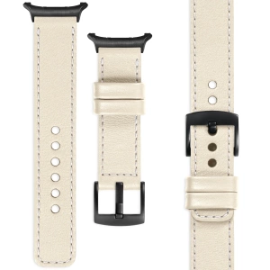 moVear Prestige C1 24mm Nude Leather strap for Samsung Galaxy Watch Ultra | Nude stitching [sizes XS-XXL and buckle to choose from]