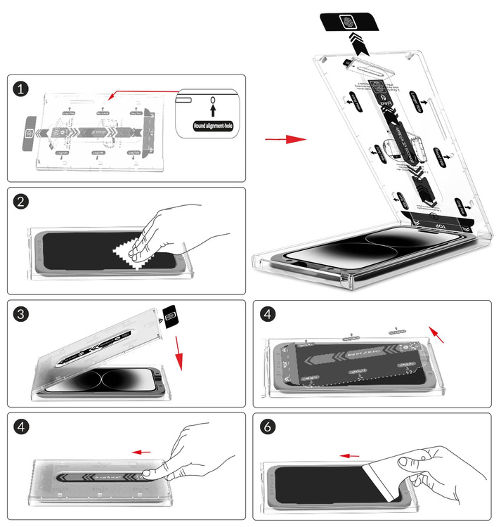 moVear mBOX GLASS mSHIELD 2.5D für Apple iPhone 14 Pro (6.1") (einfache Installation)