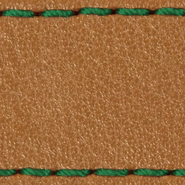 Strap C1 21mm | Light brown / Dark green thread | Leather parts without buckle