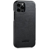 moVear flipSide S Ledertasche für Apple iPhone 12 Pro Max (6.7") | Glatte Leder, Handy Hülle book type (Schwarz)