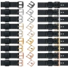 moVear Prestige C1 24mm Uhrenarmband aus Leder | Schwarz, Schwarz Nähte [Größen XS-XXL und Schnalle zur Auswahl]