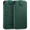 moVear pocketCase C+ Einschubtasche aus Leder für Apple iPhone 17/16/15/14, 13/12/11 Pro, Xs/X | Nappaleder (Flaschengrün)