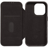 moVear flipSide 4S Leather slim case for Apple iPhone 14 Pro Max (6.7") | Natural oiled leather (Black)