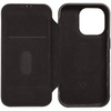 moVear flipSide 4S Ledertasche für Apple iPhone 14 Pro (6.1") | Glatte Leder, Handy Hülle book type (Schwarz)