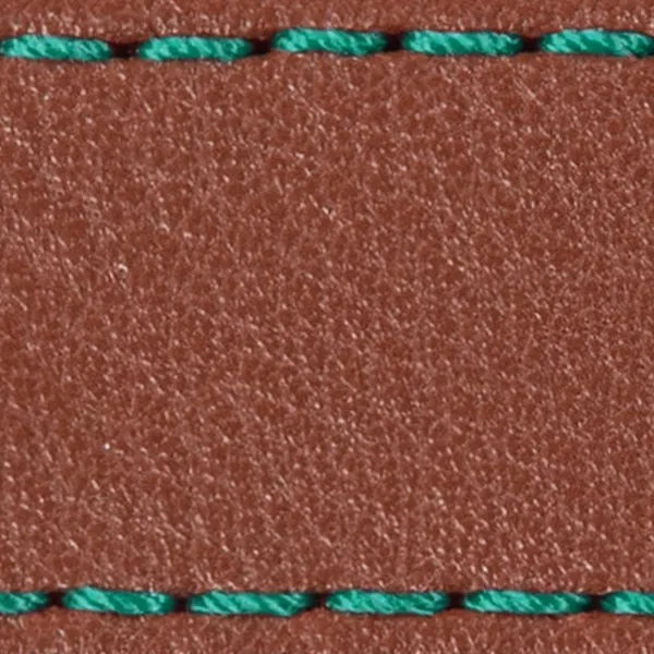 Watch strap pad W1 20mm | Brown / Turquoise thread