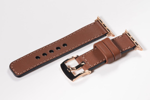 Leather watch strap