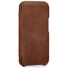 moVear flipSide S Leather slim case for Apple iPhone 13 Mini (5.4") | Smooth leather (Dark brown)