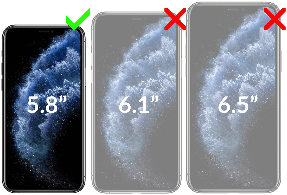 moVear flipSide C Leder Handyhülle für Apple iPhone 11 Pro (5.8") | Glattleder (Schwarz)