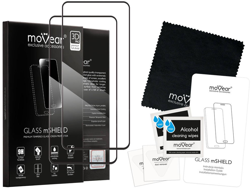 2 Stk. | moVear GLASS mSHIELD 3D PRO-E für Samsung Galaxy S10 Lite (6.7") (Handyhülle freundlich)