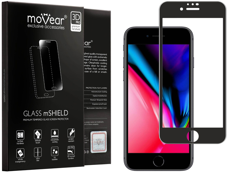 moVear GLASS mSHIELD 3D PRO MATT für Apple iPhone 6 Plus / 6s Plus (5.5") | (Antireflex)