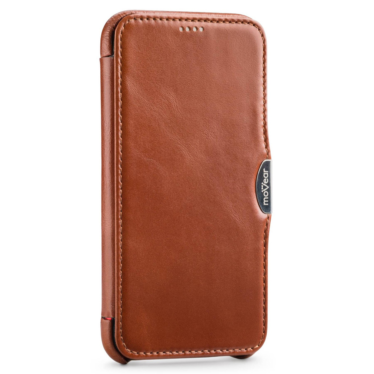 moVear flipSide C Leather case for Apple iPhone Xr (6.1") | Vintage leather (Brown)