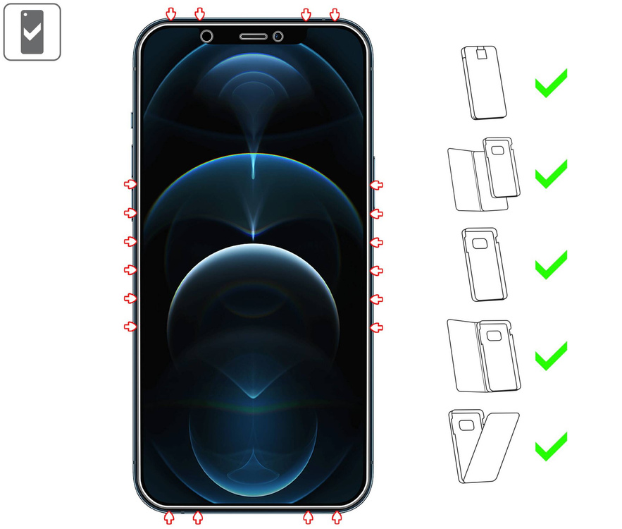 moVear GLASS mSHIELD 2.5D MATT für Apple iPhone 12 Pro Max (6.7") | (Antireflex, Handyhülle freundlich)