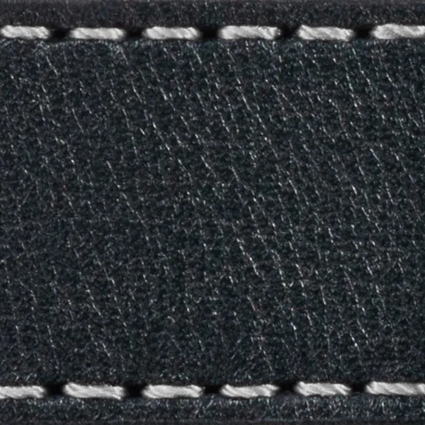 Uhrenarmbandpolster W1 18mm | Schwarz / Silber Faden