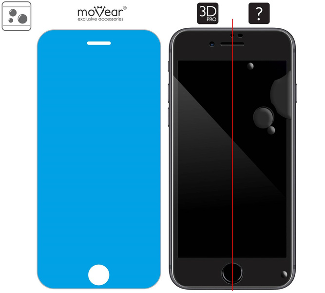 moVear GLASS mSHIELD 3D PRO for Apple iPhone 8 / 7 (4.7") (full screen protection)