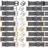 moVear Prestige C1 22mm Grau Lederarmband für Apple Watch 10 / 9 / 8 / 7 / 6 / 5 / 4 / SE (42/41/40mm) | Grau Nähte [Größen XS-XXL und Schnalle zur Auswahl]