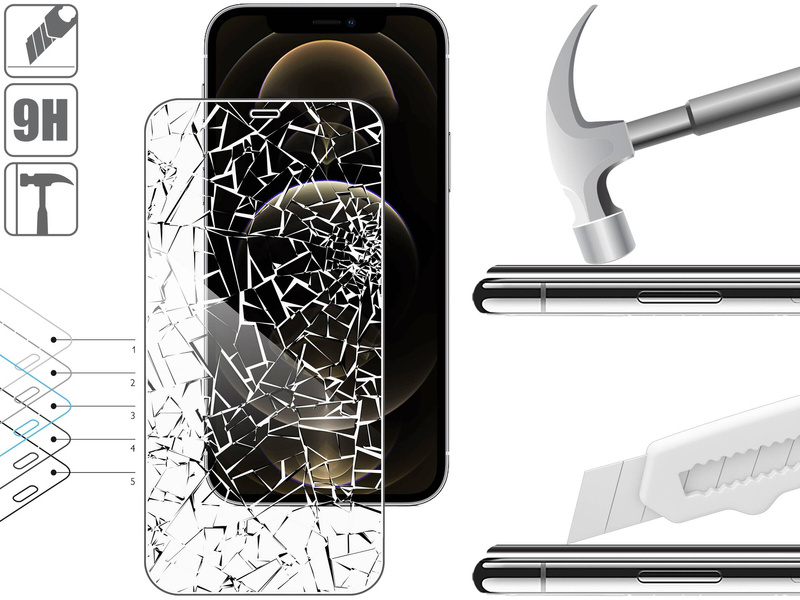 moVear GLASS mSHIELD 2.5D for Apple iPhone 12 Pro Max (6.7") (case friendly)