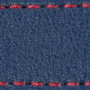 Gurt C1 23mm | Navy blau / Rot Thread | Lederteile ohne Schnalle