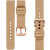moVear Prestige S1 18mm Lederarmband für Garmin Vivoactive 4S, Venu 3S/2S, Vívomove 3S Cappuccino [Schließe nach Wahl]