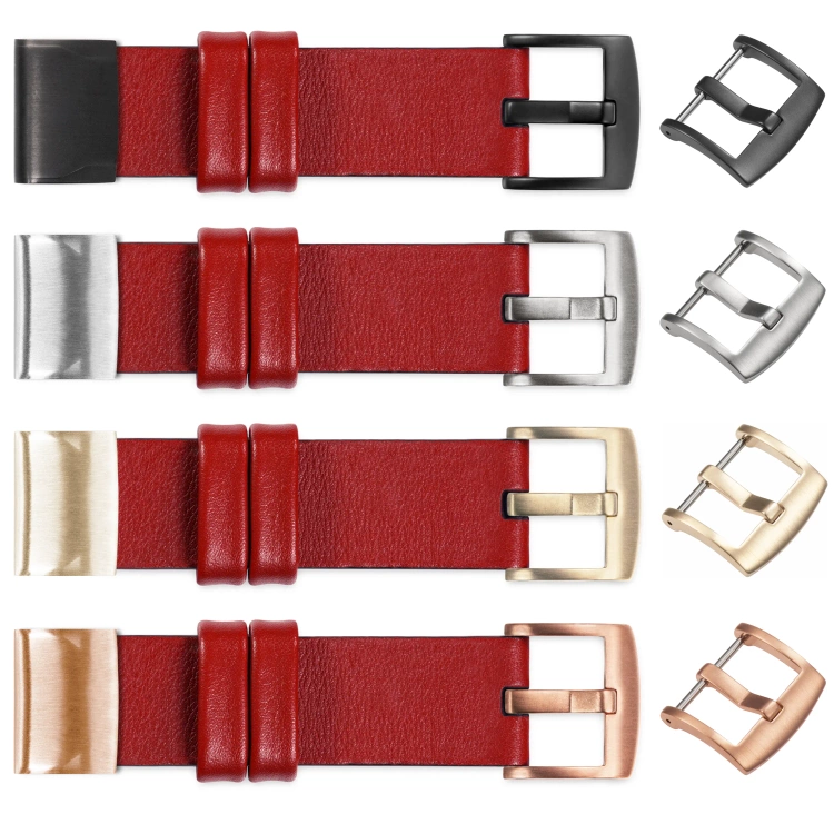 moVear Prestige S1 Leather strap for Garmin QuickFit 20mm (Fenix / Instinct - 43/42/40mm) Scarlet red [sizes XS-XXL and buckle to choose from]