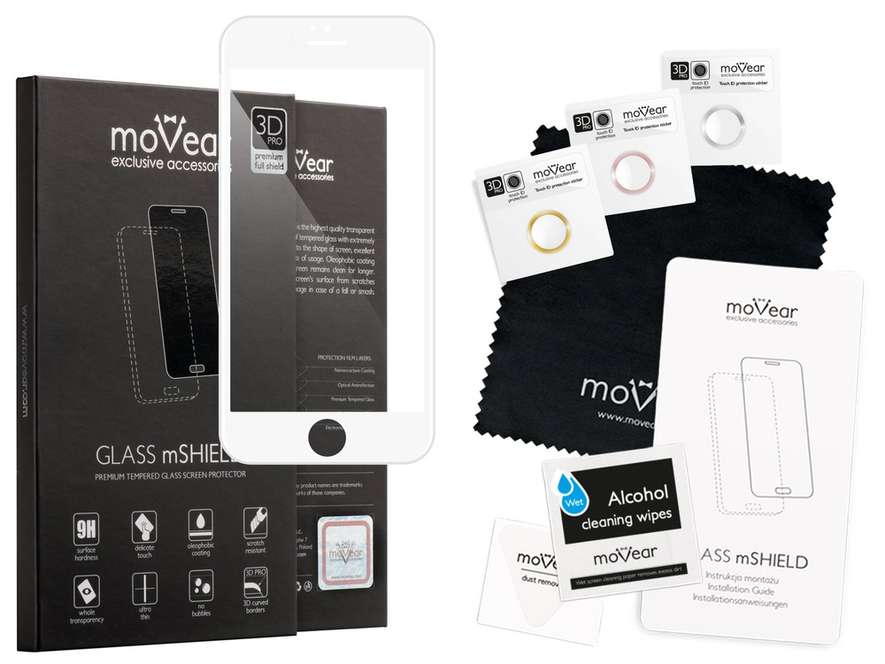 moVear GLASS mSHIELD 3D PRO für Apple iPhone 6 Plus / 6s Plus (5.5") (Vollbildschutz)