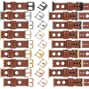 moVear Prestige R1 22mm Braun Lederarmband für Apple Watch 10 / 9 / 8 / 7 / 6 / 5 / 4 / SE (42/41/40mm) | Braun Nähte [Größen XS-XXL und Schnalle zur Auswahl]