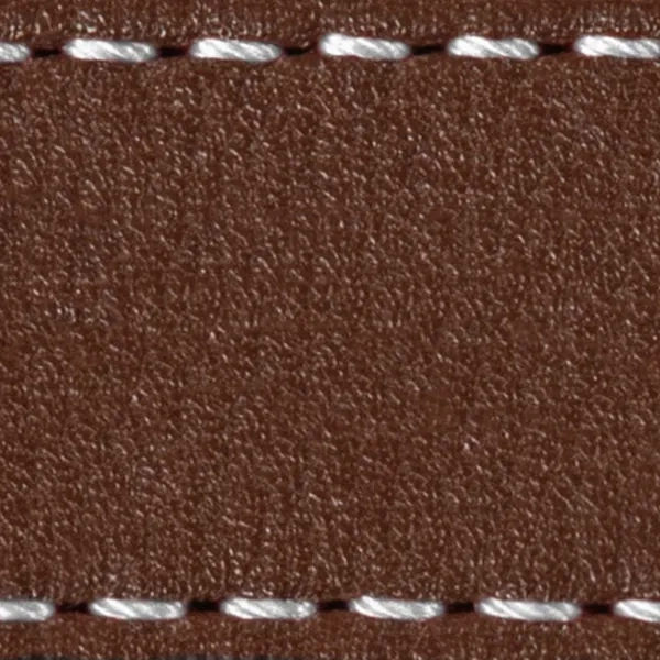 Watch strap pad W1 20mm | Dark brown / White thread