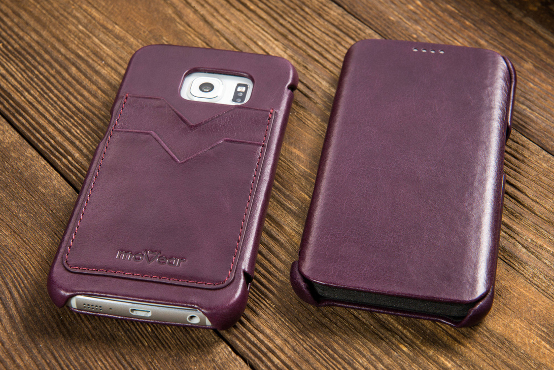 
                    moVear flipSide S+ Leather Case for Samsung Galaxy S6 edge | Vintage, Violet