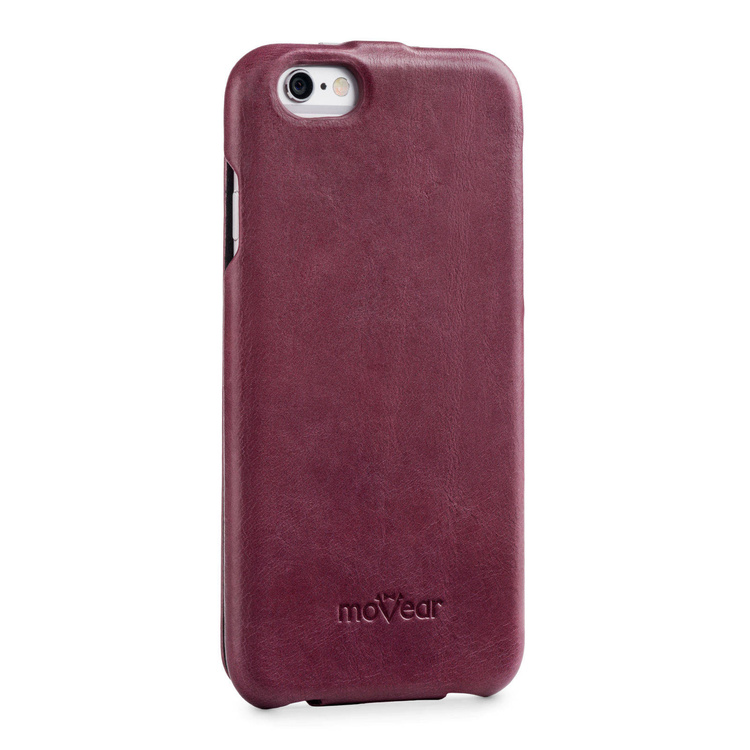 moVear flipDown C Leather Case for Apple iPhone 6 / 6s | Vintage, Violet