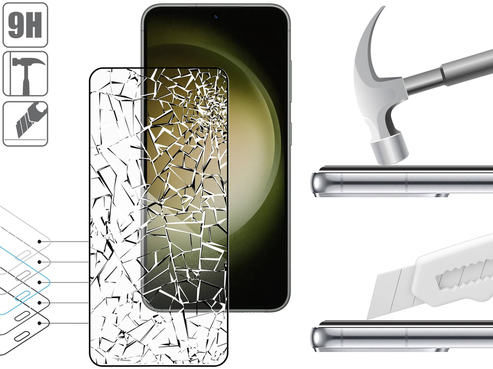 2 Stk. | moVear GLASS mSHIELD 2.5D MAX für Samsung Galaxy S23+ (Plus) (6.6") (Handyhülle freundlich)