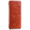 moVear flipSide S Ledertasche für Samsung Galaxy S7 edge (5.5") | Glatte Leder, Handy Hülle book type (Braun)