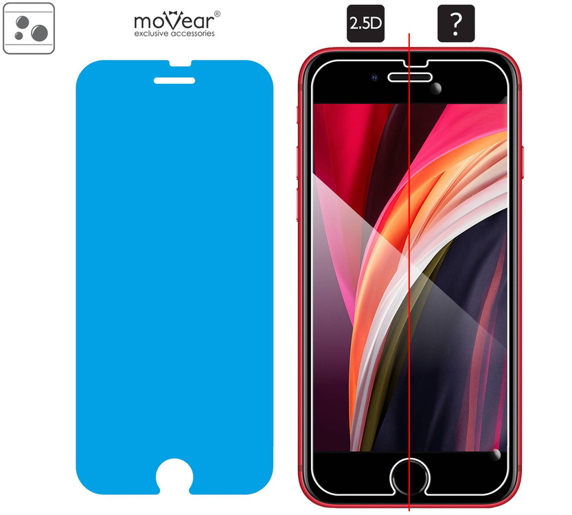 moVear GLASS mSHIELD 2.5D for Apple iPhone 8 / 7 (4.7") (case friendly)