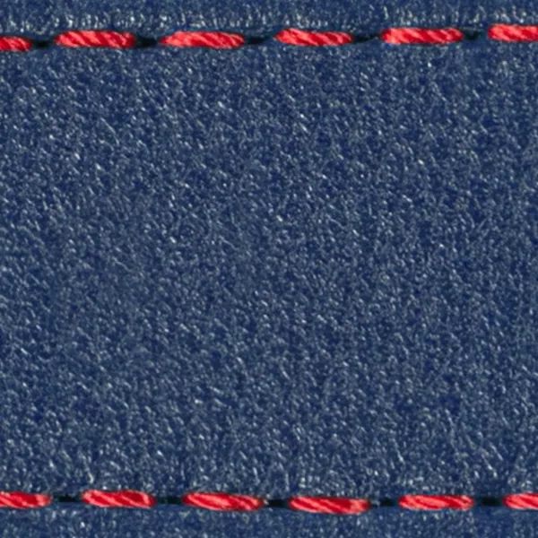 Uhrenarmbandpolster W1 26mm | Navy blau / Rot Faden
