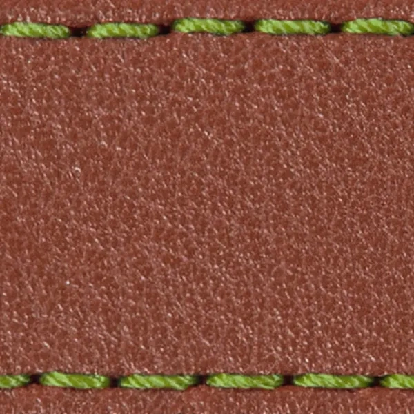 Watch strap pad W1 20mm | Brown / Lime thread