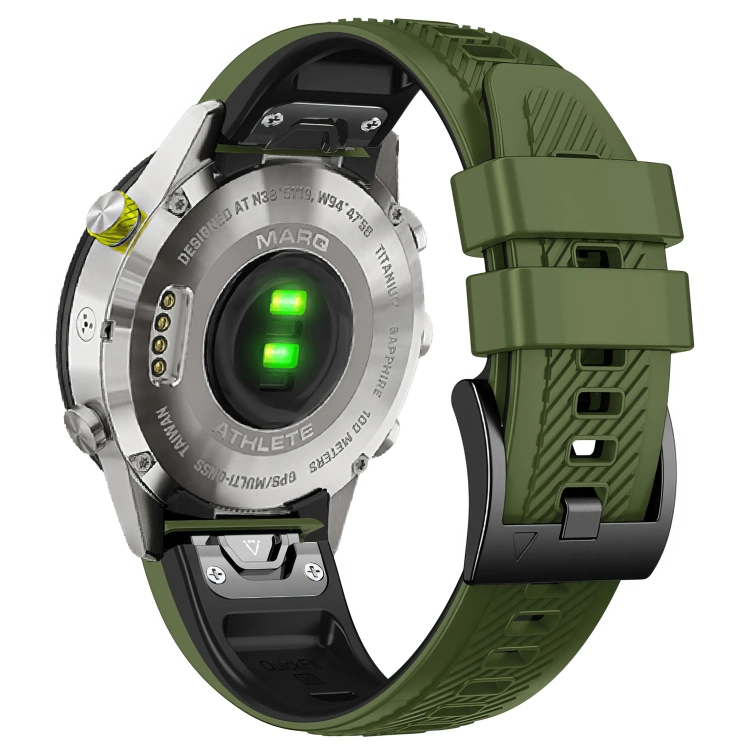 Silikonarmband SIL S1 für Garmin QuickFit 22mm (Fenix / Forerunner / Epix / Instinct / Enduro / Quatix / MARQ - 47/45mm) – moVear