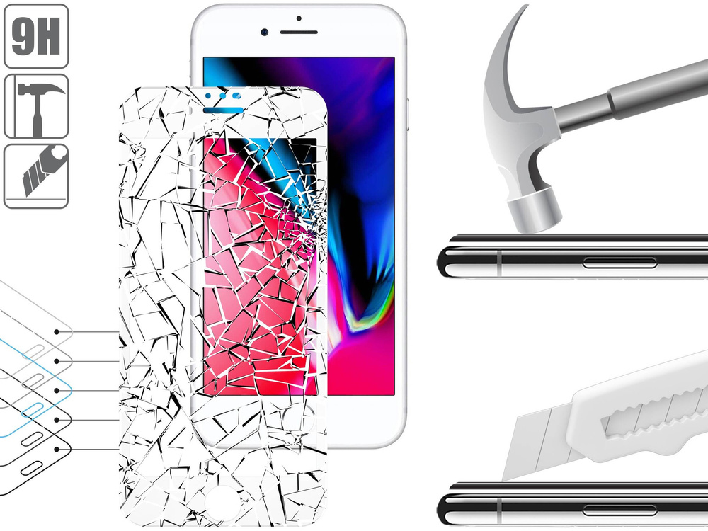 moVear GLASS mSHIELD 3D PRO MATT für Apple iPhone 6 Plus / 6s Plus (5.5") | (Antireflex)