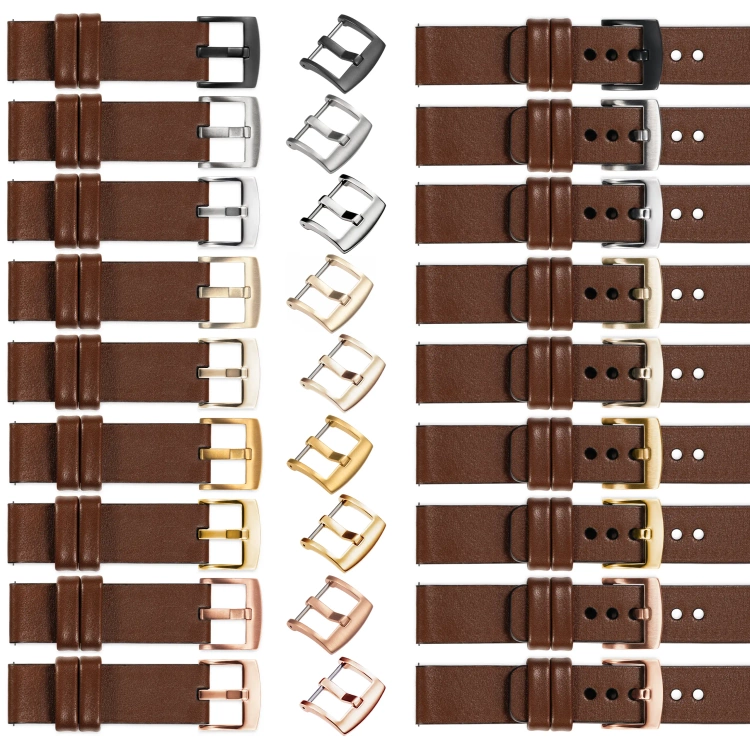 moVear Prestige S1 22mm Lederarmband für Garmin Vivoactive 4, Venu 3/2 Dunkelbraun [Schließe nach Wahl]