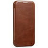 moVear flipSide 4S Leather slim case for Apple iPhone 14 Pro Max (6.7") | Natural oiled leather (Dark brown)